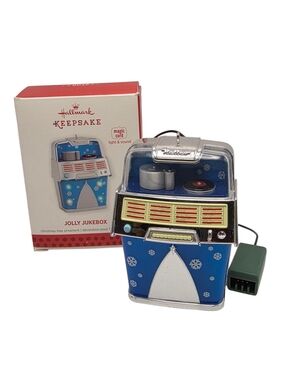 Hallmark Keepsake Jolly Jukebox Ornament Magic Cord Light Sound 2013 Box